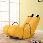 Contemporary Creative Banana PU Leather Upholstered Recliner Backrest Armrest For Living Room