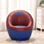 Contemporary Scandinavian Oval Leather Upholstered Swivel Accent Chair Backrest For Living Room