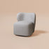 Contemporary Scandinavian Curved Frosted Velvet Upholstered Swivel Accent Chair Wing Back For Living Room