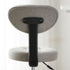 Contemporary Simplicity Round Faux Leather Metal Swivel Height Adjustable Bar Stool Backrest Footrest For Dining Room