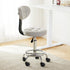 Contemporary Simplicity Round Faux Leather Metal Swivel Height Adjustable Bar Stool Backrest Footrest For Dining Room