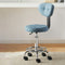 Contemporary Simplicity Round Faux Leather Metal Swivel Height Adjustable Bar Stool Backrest Footrest For Dining Room