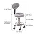 Contemporary Simplicity Round Faux Leather Metal Swivel Height Adjustable Bar Stool Backrest Footrest For Dining Room