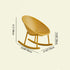 Modern Minimalist Hollowed Out Oval Plastic Rocking Chair Backrest For Living Room