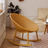 Modern Minimalist Hollowed Out Oval Plastic Rocking Chair Backrest For Living Room