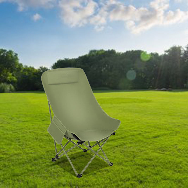 Modern Minimalist Portable Foldable Rectangular Steel Fabric Chair Backrest For Outdoor