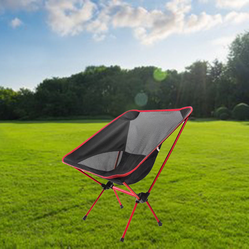 Modern Minimalist Portable Foldable Moon Arc Aluminum Oxford Fabric Chair Backrest For Outdoor