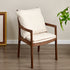 Modern Minimalist Square Wood Chair Backrest Armrest For Living Room
