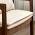 Modern Minimalist Square Wood Chair Backrest Armrest For Living Room