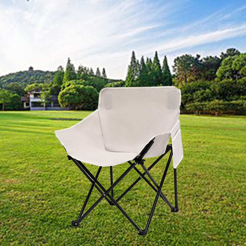 Modern Minimalist Portable Foldable Camping Square Steel Oxford Fabric Chair Backrest For Outdoor