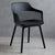 Modern Minimalist Square Plastic Dining Chair Backrest Armrest For Dining Room