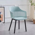 Modern Minimalist Square Plastic Dining Chair Backrest Armrest For Dining Room