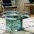 Modern Minimalist Round High Hardness Glass Coffee Table 1-Leg For Living Room