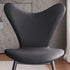 Modern Minimalist Triangle Back Microfiber Leather Carbon Steel Dining Chair Backrest For Dining Room