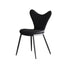 Modern Minimalist Triangle Back Microfiber Leather Carbon Steel Dining Chair Backrest For Dining Room