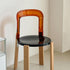 Traditional Vintage Round Plastic Solid Wood Aluminum Dining Chair Backrest For Dining Room