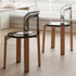 Traditional Vintage Round Plastic Solid Wood Aluminum Dining Chair Backrest For Dining Room