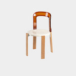 Traditional Vintage Round Plastic Solid Wood Aluminum Dining Chair Backrest For Dining Room