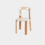 Traditional Vintage Round Plastic Solid Wood Aluminum Dining Chair Backrest For Dining Room