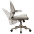 Modern Minimalist Half Round Cushion Plastic Metal High Density Sponge Desk Chair For Home Office