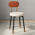 Modern Minimalist Round Cushion Leather Carbon Steel High Density Resilience Sponge Dining Chair Backrest For Dining Room