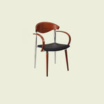 Traditional Vintage Square Solid Wood Aluminum Velvet Dining Chair Backrest Armrest For Dining Room