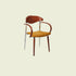 Traditional Vintage Square Solid Wood Aluminum Velvet Dining Chair Backrest Armrest For Dining Room