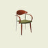 Traditional Vintage Square Solid Wood Aluminum Velvet Dining Chair Backrest Armrest For Dining Room
