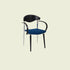 Traditional Vintage Square Solid Wood Aluminum Velvet Dining Chair Backrest Armrest For Dining Room