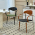 Traditional Vintage Square Solid Wood Aluminum Velvet Dining Chair Backrest Armrest For Dining Room