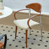Traditional Vintage Square Solid Wood Aluminum Velvet Dining Chair Backrest Armrest For Dining Room