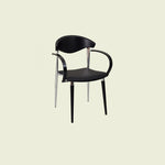 Traditional Vintage Square Solid Wood Aluminum Velvet Dining Chair Backrest Armrest For Dining Room