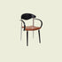 Traditional Vintage Square Solid Wood Aluminum Velvet Dining Chair Backrest Armrest For Dining Room