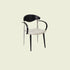 Traditional Vintage Square Solid Wood Aluminum Velvet Dining Chair Backrest Armrest For Dining Room