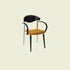 Traditional Vintage Square Solid Wood Aluminum Velvet Dining Chair Backrest Armrest For Dining Room