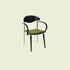 Traditional Vintage Square Solid Wood Aluminum Velvet Dining Chair Backrest Armrest For Dining Room