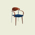 Traditional Vintage Square Solid Wood Aluminum Velvet Dining Chair Backrest Armrest For Dining Room