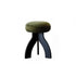 Contemporary Creative Round Lambswool Solid Wood Vanity Stool 3-Leg For Bedroom