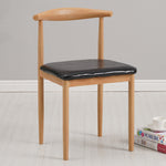 Modern Minimalist Square Leather Carbon Steel Dining Chair Backrest For Dining Room