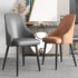 Modern Luxury Trapezoidal Back Leather Carbon Steel Dining Chair Backrest For Dining Room