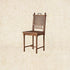 Traditional Vintage Square Solid Wood Rattan Dining Chair Backrest For Dining Room