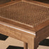 Traditional Vintage Square Solid Wood Rattan Dining Chair Backrest For Dining Room