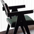 Traditional Vintage Square Solid Leather Dining Chair Backrest Armrest For Living Room