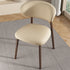 Contemporary Scandinavian Oval Back Solid Wood High Density Sponge Backrest For Dining Room