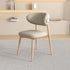 Contemporary Scandinavian Oval Back Solid Wood High Density Sponge Backrest For Dining Room