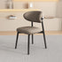 Contemporary Scandinavian Oval Back Solid Wood High Density Sponge Backrest For Dining Room