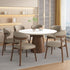 Contemporary Scandinavian Oval Back Solid Wood High Density Sponge Backrest For Dining Room