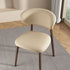 Contemporary Scandinavian Oval Back Solid Wood High Density Sponge Backrest For Dining Room