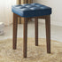 Modern Minimalist Square Solid Wood Leathaire Vanity Stool 4-Leg For Bedroom