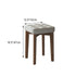 Modern Minimalist Square Solid Wood Leathaire Vanity Stool 4-Leg For Bedroom